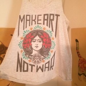 Obey Make Art Not War Racerback Tank